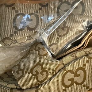 Gucci Brown Monogram Sandals